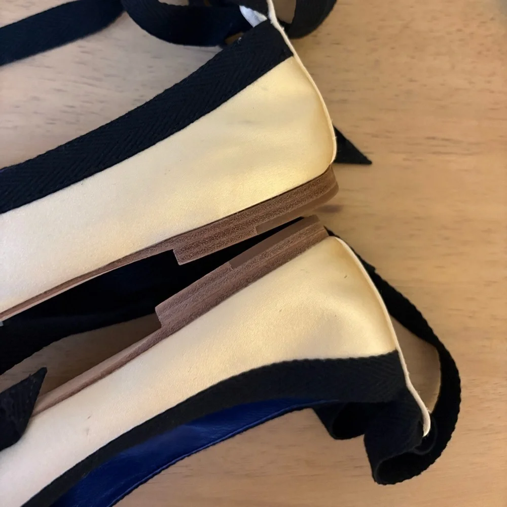 New TORY BURCH Herringbone Wrap Ballet Flats